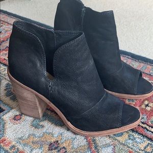 Vince Camuto peep toe booties